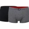 Ceceba heren boxer normale lengte (2-pack), donkerblauw gestreept