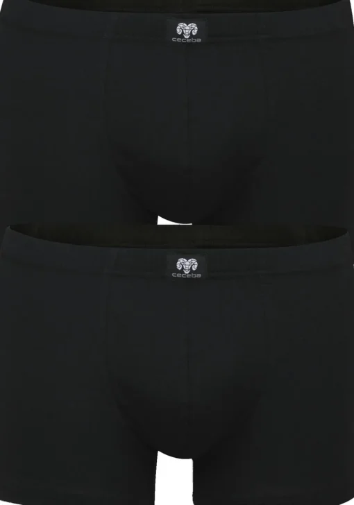 Ceceba heren boxer normale lengte (2-pack), zwart