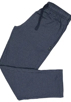 Ceceba heren pyjamabroek lang, blauw pied de poule