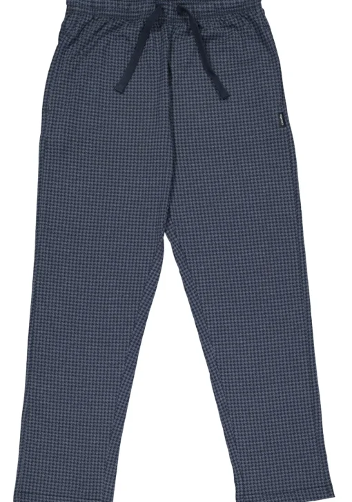 Ceceba heren pyjamabroek lang, blauw pied de poule