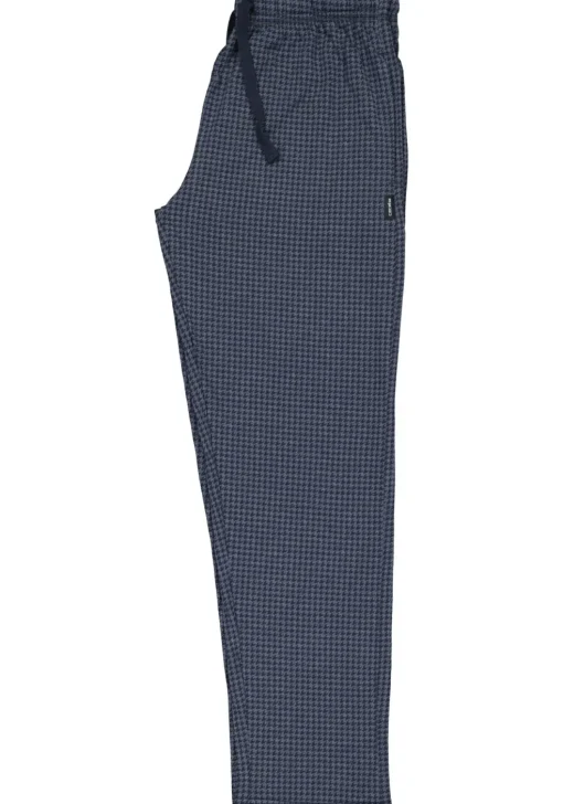 Ceceba heren pyjamabroek lang, blauw pied de poule