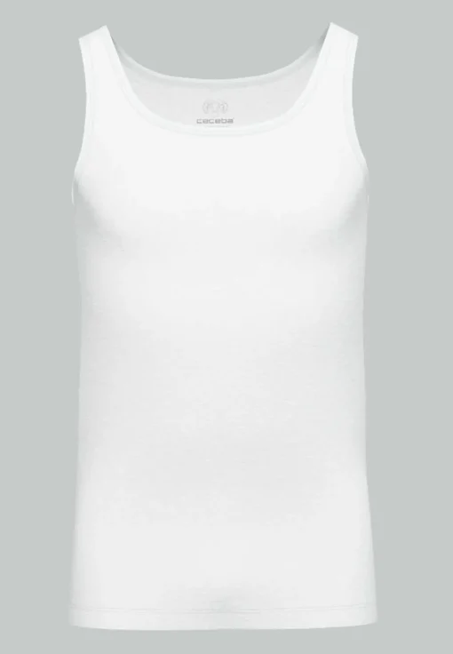 Ceceba heren singlet O-hals (1-pack), wit