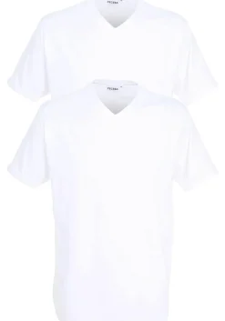 Ceceba heren T-shirt V-hals (2-pack), wit