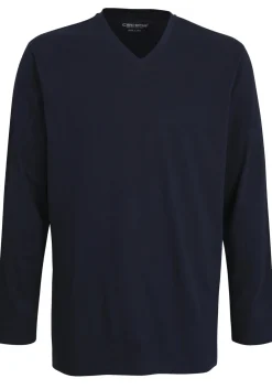 Ceceba pyjama of lounge T-shirt, lange mouw, blauw
