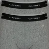 Claesen's Basics boxers (3-pack), heren boxers lang, grijs