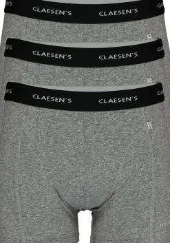 Claesen's Basics boxers (3-pack), heren boxers lang, grijs