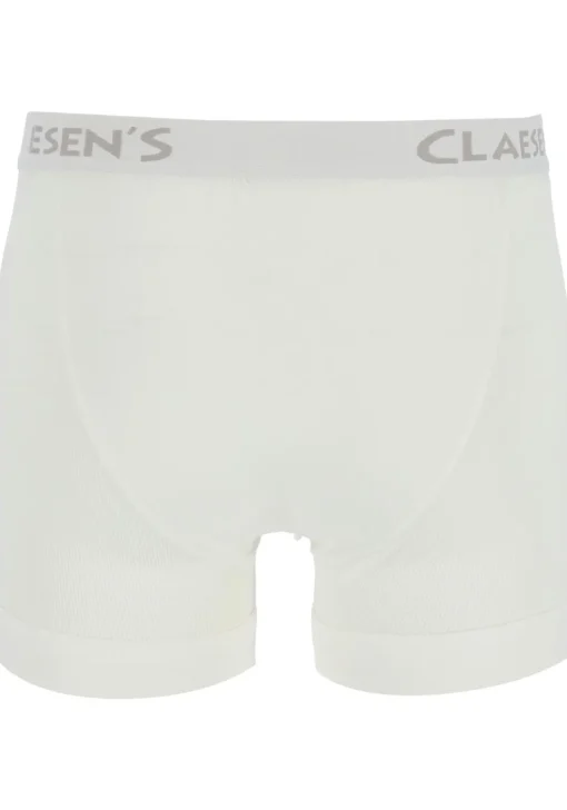 Claesen's Basics boxers (2-pack), retro rib heren boxers met gulp, wit