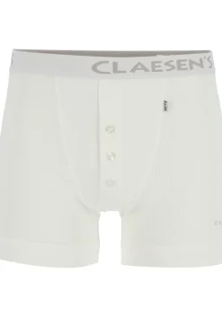 Claesen's Basics boxers (2-pack), retro rib heren boxers met gulp, wit