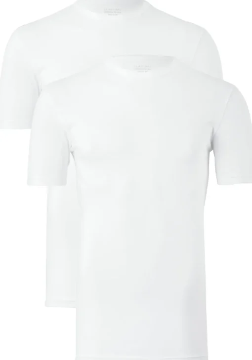 Claesen's Basics T-shirts (2-pack), heren T-shirts O-hals, wit