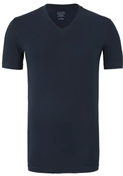 Claesen's Basics T-shirts (2-pack), heren T-shirts V-hals, blauw