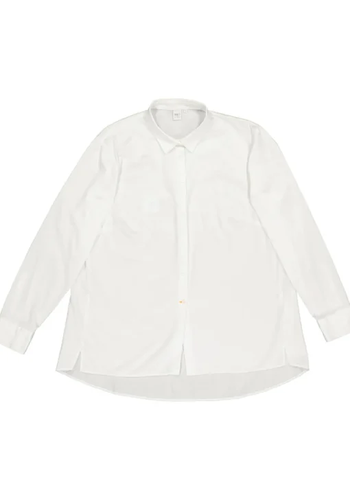 ETERNA 1863 dames blouse A-lijn, twill satijnbinding, wit