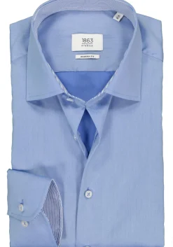 ETERNA 1863 modern fit premium overhemd, 2-ply twill heren overhemd, lichtblauw (contrast)