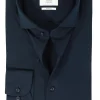 ETERNA 1863 slim fit casual Soft tailoring overhemd, jersey heren overhemd, donkerblauw