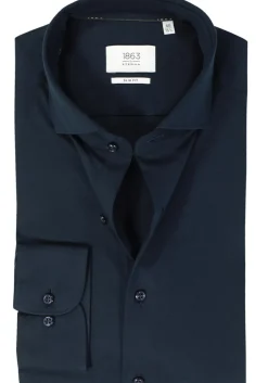 ETERNA 1863 slim fit casual Soft tailoring overhemd, jersey heren overhemd, donkerblauw
