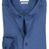 ETERNA 1863 slim fit casual Soft tailoring overhemd, jersey heren overhemd, jeansblauw