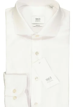 ETERNA 1863 slim fit premium overhemd, 2-ply twill heren overhemd, wit