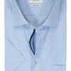 ETERNA comfort fit overhemd korte mouw, popeline, lichtblauw