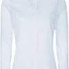 ETERNA dames blouse slim fit, stretch performance shirt, lichtblauw