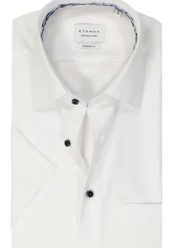 ETERNA modern fit overhemd korte mouw, Oxford, wit