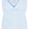 ETERNA modern fit overhemd korte mouw, popeline, lichtblauw