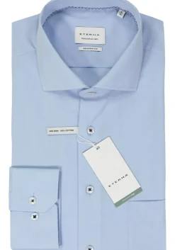 ETERNA modern fit overhemd, popeline, lichtblauw