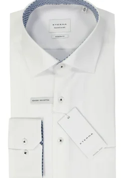 ETERNA modern fit overhemd, popeline, wit
