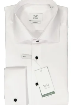 ETERNA modern fit overhemd, twill, wit