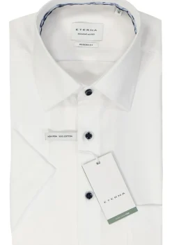 ETERNA modern fit overhemd korte mouw, Oxford, wit