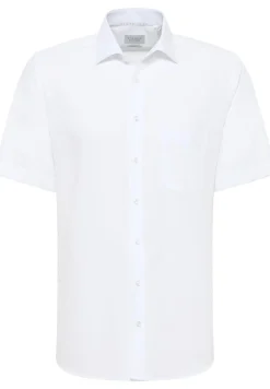 ETERNA modern fit overhemd korte mouw, popeline, wit