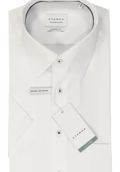 ETERNA modern fit overhemd korte mouw, natte, wit