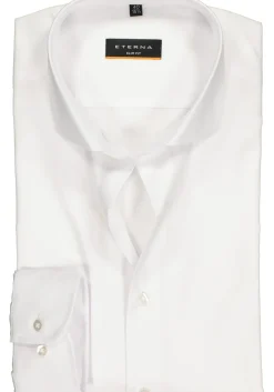 ETERNA slim fit overhemd, niet doorschijnend twill heren overhemd, wit