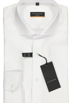 ETERNA slim fit overhemd, poplin heren overhemd, wit