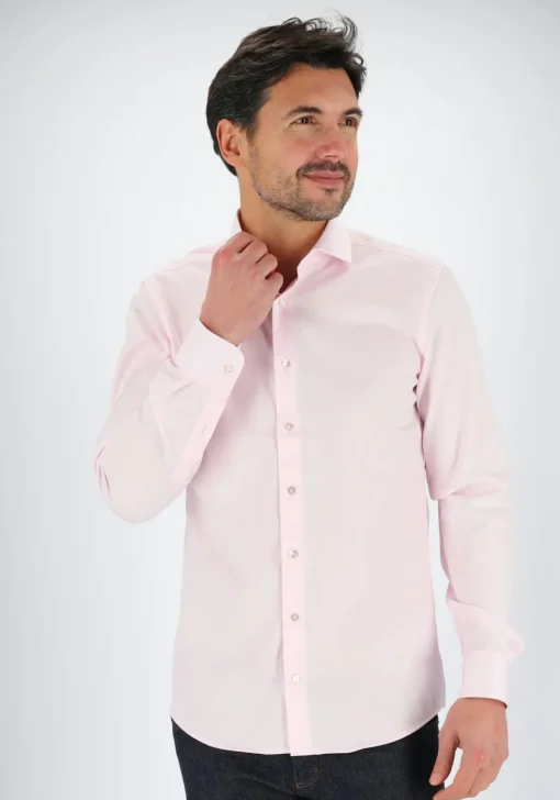 ETERNA slim fit overhemd, twill, roze