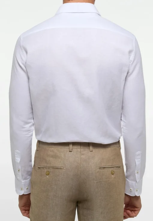 ETERNA slim fit overhemd, twill, wit
