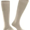 FALKE Airport heren kniekousen, beige (beige mel.)