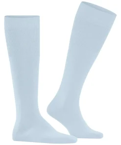 FALKE Airport heren kniekousen, blauw (light blue)