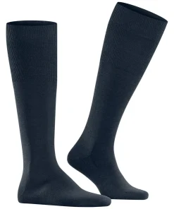 FALKE Airport heren kniekousen, blauw (space blue)