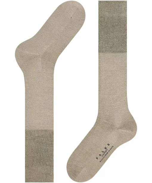 FALKE Airport heren kniekousen, beige (beige mel.)