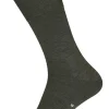 FALKE Airport herensokken, donkergroen melange (dark green melange)