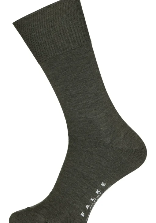 FALKE Airport herensokken, donkergroen melange (dark green melange)