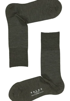 FALKE Airport herensokken, donkergroen melange (dark green melange)