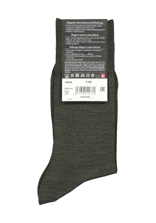 FALKE Airport herensokken, donkergroen melange (dark green melange)