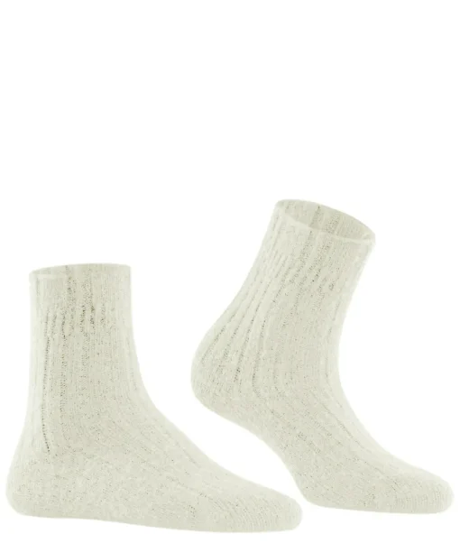 FALKE Bedsock Rib damessokken, beige (off-white)
