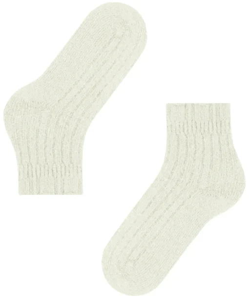 FALKE Bedsock Rib damessokken, beige (off-white)