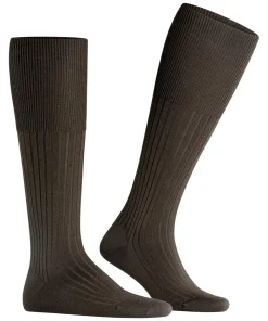 FALKE Bristol Pure heren kniekousen, bruin (brown)