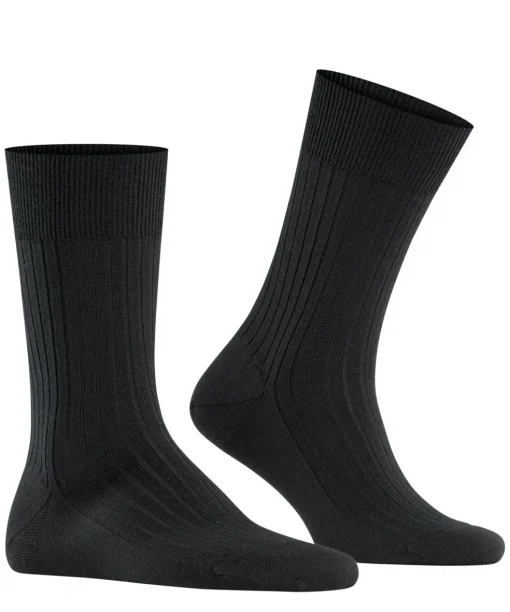 FALKE Bristol Pure Heren herensokken, zwart (black)