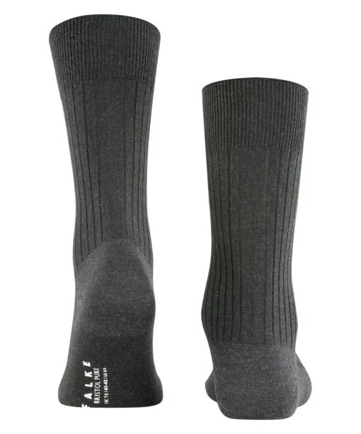 FALKE Bristol Pure Heren herensokken, antraciet (anthra.mel)