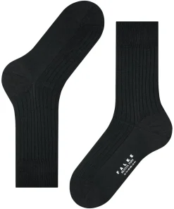 FALKE Bristol Pure Heren herensokken, zwart (black)
