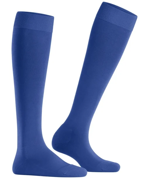 FALKE ClimaWool dames kniekousen, kobaltblauw (imperial)