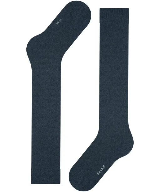 FALKE ClimaWool dames kniekousen, donkerblauw (navy mel.)
